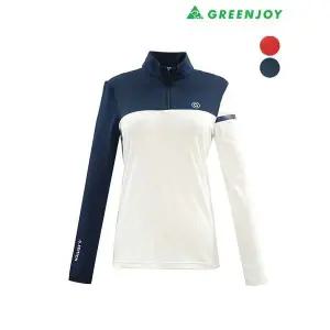 [하프클럽/그린조이]여성 사선 배색 반지퍼