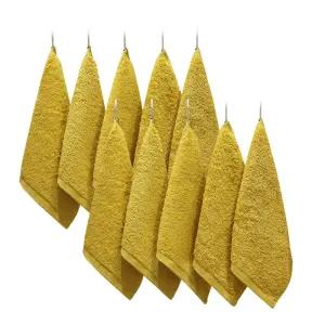 코튼클라우드 40수 고리형 핸드타월  머스타드, 10개입, 1개