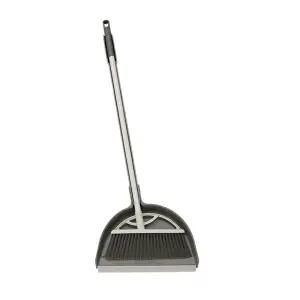 빗자루 쓰레받기 세트-일체형 각도조절 접이식 보관 빗자루세트 쓰레받이