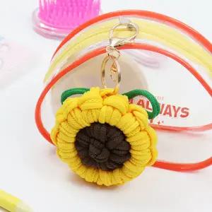 용화케어 업사이클링 양말목 공예 꽃 해바라기 데이지 키링 만들기 DIY 세트