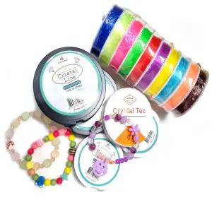 ALL 비드붐 다양한 우레탄줄 투명 블랙 컬러 팔찌고무줄 한세트