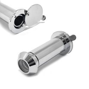 도어 현관문 외시경 12mm 문두께 38-50mm 실버 커버형 보안 도어뷰 렌즈 외부 확인