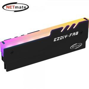 NETmate NM-DPI0612 5V RGB 알루미늄 메모리 방열판 블랙 단품 히트싱크 3핀 5V RGB 방열패드 DDR5 DDR4 DD