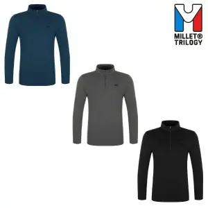 [롯데백화점]밀레 (행사) 남성 가을 심플 멜란지 르메닐 집업 티_MUTFT402