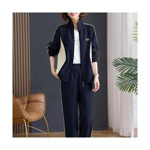 여성 투피스 칼라넥 봄가을 엄마룩 가을바지 점퍼 맨투맨 트레이닝복 세트