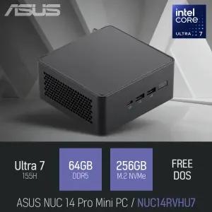ⓒ ASUS NUC 14 Pro Mini PC NUC14RVH-U7 TALL 울트라7 155H 64GB 256GB / 인강 사무 비즈니스용 미니PC