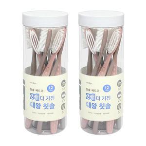 칫솔헤드가 2배 더 커진 대왕칫솔 (24개입) 이중미세모 왕칫솔 큰칫솔 왕헤드 대형 와이드 칫솔 1648