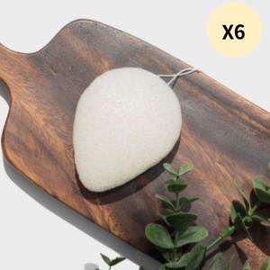 오가닉그라운드 아기 목욕 스펀지 천연 곤약 X6개