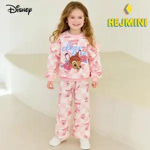 [헤이미니] [디즈니]밤비 체커보드와이드팬츠상하복