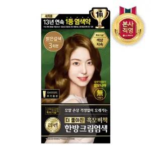 리엔 흑모비책 크림 염색약 120g 밝은갈색 1개