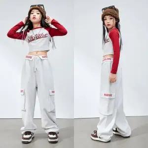 [삐삐네옷가게]여아 주니어 레드엣지 배색크롭 트레이닝 상하