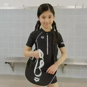 [아레나수영복] 킥앤풀 여아동 3부 반신 슈트 키트 A5SG1KG03BLK