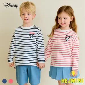 [헤이미니] [디즈니]오스왈드더럭키래빗 레터링스트라이프티셔츠