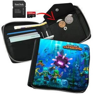 마인크래프트 지퍼 지갑 반지갑 중학생 초등학생 아동 굿즈 선물 크리퍼 앤더맨 던전스 2