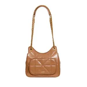 [런칭가 17만8천원] 가이거 퀼팅 레더 체인 투웨이백