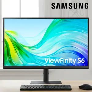 삼성 뷰피니티 S6 27인치 QHD 컴퓨터 모니터 IPS LS27F610EAKXKR 피벗 세로모니터 멀티스탠드