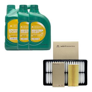 카니발KA4 디젤 순정 엔진오일 0W20 6리터 순정 오일필터 에어필터