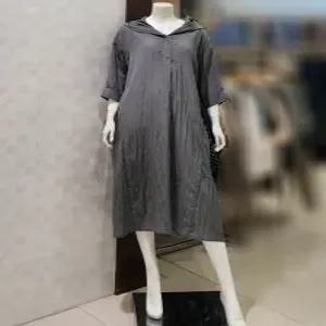 [벨라디터치] V1E2OP22 인견 후드 맥시롱 원피스