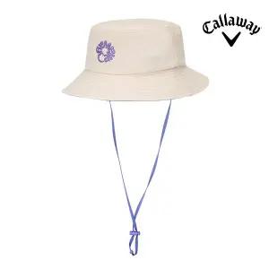 [캘러웨이] CG 트윌 로고 버킷햇 남성용 골프모자 베이지/퍼플