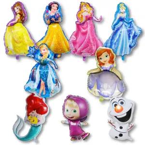 캐릭터 헬륨 풍선 생일 파티 공주 백설 인어공주 신데렐라 겨울왕국