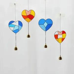 글라스아트 하트 썬캐쳐 도어벨 만들기 DIY 키트 유리공예 미술 수업 방과후 체험 솜씨키트