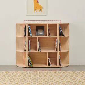 [우아미가구]라리 고무나무 원목 3단 책장