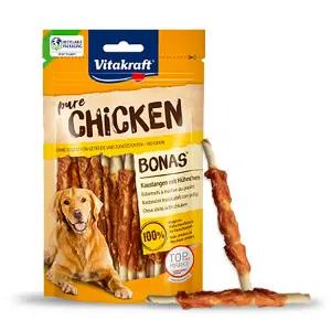 비타크래프트 강아지 보나스 츄 스틱 앤 치킨 80g - 닭고기+ 우피 개껌