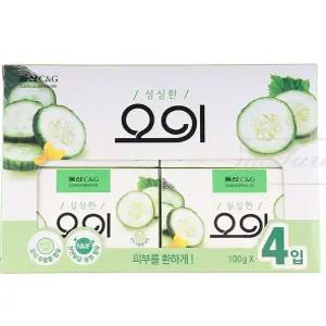 세수비누 세숫비누 동산 다용도비누 싱싱한 세안비누 바디비누 오이비누 4입