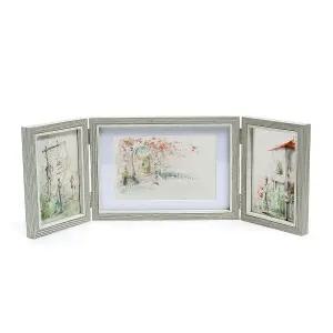 HGE 3단 접이식 사진 갤러리 액자 경첩 포토 액자 멀티 프레임 3구 그림틀 사진틀