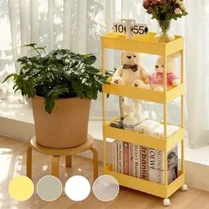 로이드 이동식 선반 트롤리 틈새 수납장 4단 2개