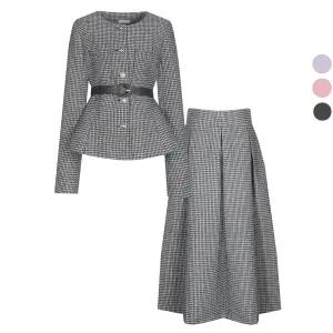 SET 여성 샤르망봄가을 트위드 정장 자켓+스커트 세트