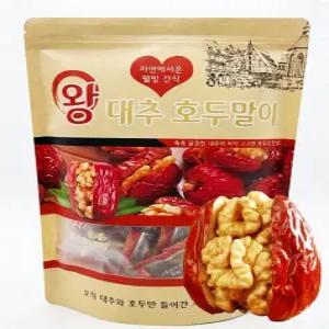 왕대추에 호두가 통으로 중국대추호두말이 낱개포장 장가계 견과류 대추간식 건강간식 500g