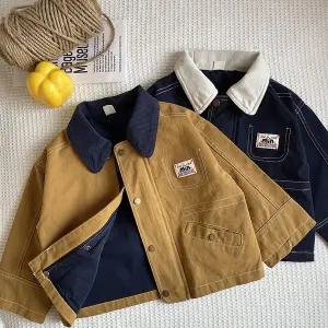 [상상키즈]간절기 배색카라 점퍼 남녀공용 키즈