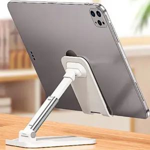 탁상 핸드폰 거치대/태블릿 스마트폰 스탠드 데스크 책상 각도조절 받침대 휴대폰 접이식 휴대용 높이조절