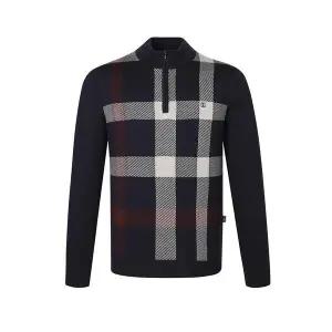 [닥스]울혼방 멀티체크 하프집업__DKW3SWZU420N1