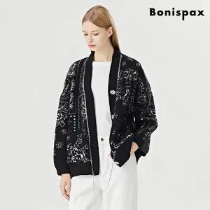 실버 체인 페이즐리 비스코스 니트 가디건 (XO4CK009L0)