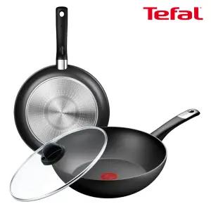 테팔 인덕션 퍼펙트 터치 3종(팬28+웍28+정품유리뚜껑)