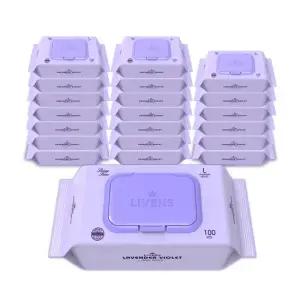라벤더 바이올렛 순수 물티슈 캡형 100매 20팩