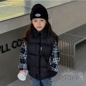 주니어 여아 겨울 패딩 조끼