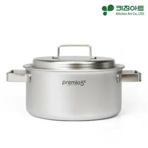 키친아트 무연마제냄비 통5중 스텐 이유식 양수 20cm 인덕션용냄비 클린