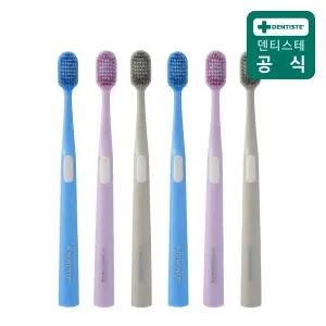 신제품 덴티스테 어드밴스드케어 칫솔 6개 색상랜덤 스파이럴모 초미세모 복합구조 슬림와이드헤드
