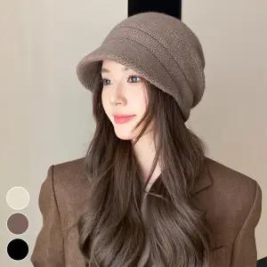 여성모자 심플한 니트 캡비니 겨울 봄 베이직 예쁜캡