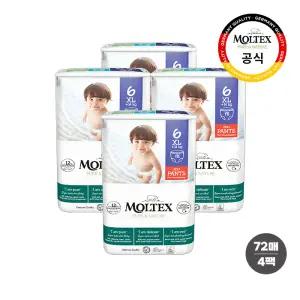 몰텍스 팬티형 기저귀 뛰는 아기 통잠 6단계 72매