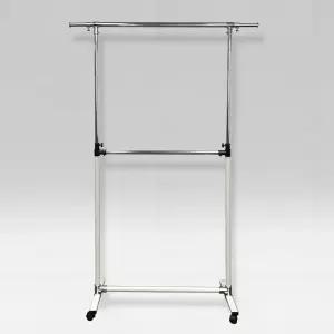 이동식 2단 900-1행거/스탠드/행거/헹거/바지/걸이/스탠딩/옷걸이/튼튼/드레스룸/바퀴/스텐드/매장용/일자