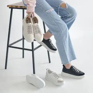 [NS홈쇼핑]올리 트윙클 키높이 큐빅 끈 쿠션 스니커즈 4cm[35684058]