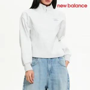 [세일]  여성용 티셔츠 /a6- NBNCF1W212 AC / W 시그니처 세미크롭 반집업 맨투맨 (