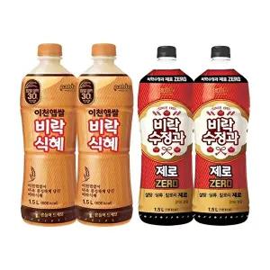 [팔도]이천햅쌀 비락식혜 1.5L x2개 + 제로 수정과 1.5L x2개