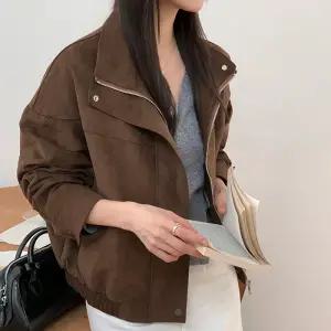 [코코블랑] 드무어 스웨이드 블루종 점퍼