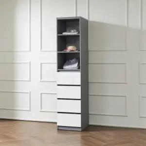 [우아미가구]유나 드레스룸 광폭 400 오픈수납장