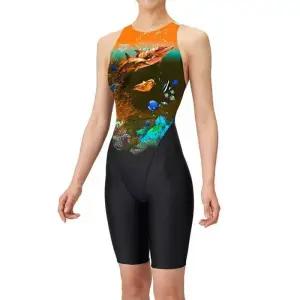 아레나 2025 여자 선수용 반전신 5부 수영복 N63033